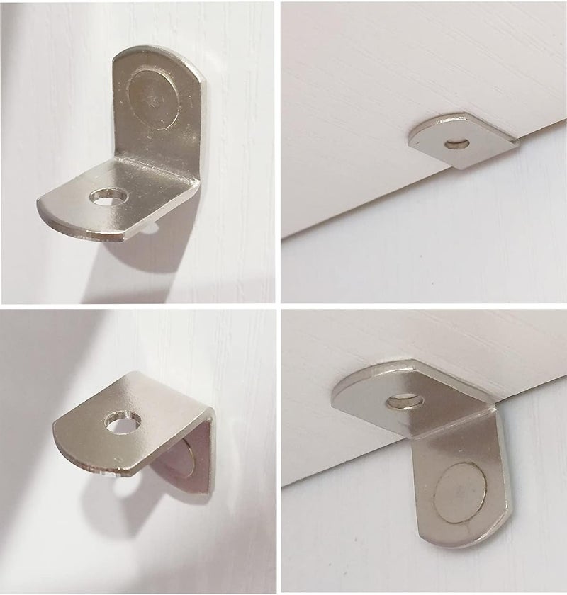 Delatanus 1/4 Inch Shelf Pegs,40Pcs Bracket Support Pins L-Shaped Holders for Cabinets,Shelves,Wodrob,Nickel Plated - Image 3